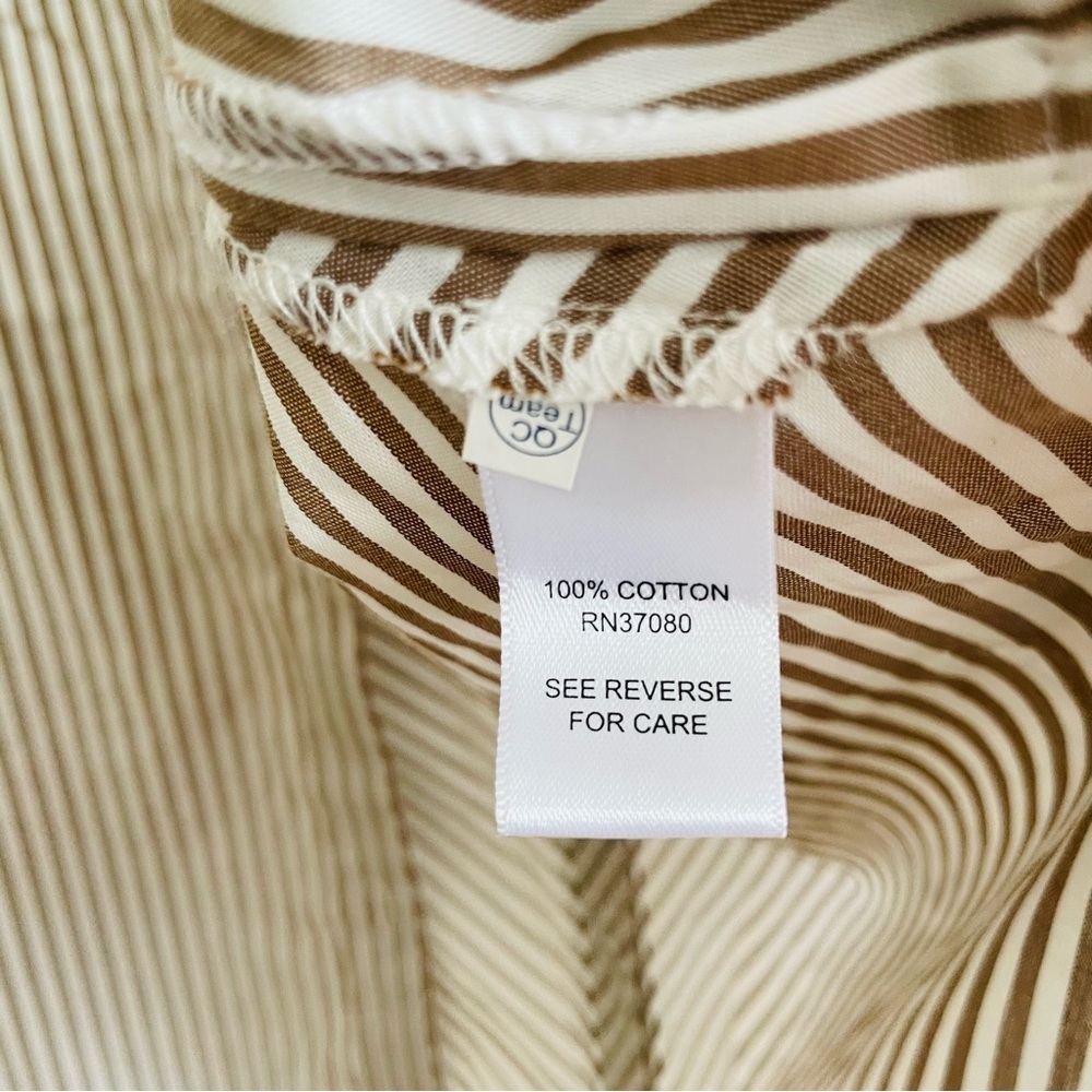 Cato woman’s Classic Striped button down size L tunic contemporary casual button - Picture 3 of 7
